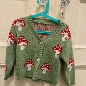 MUSHROOM CARDIGAN *SIZE 1/2 TODDLER*